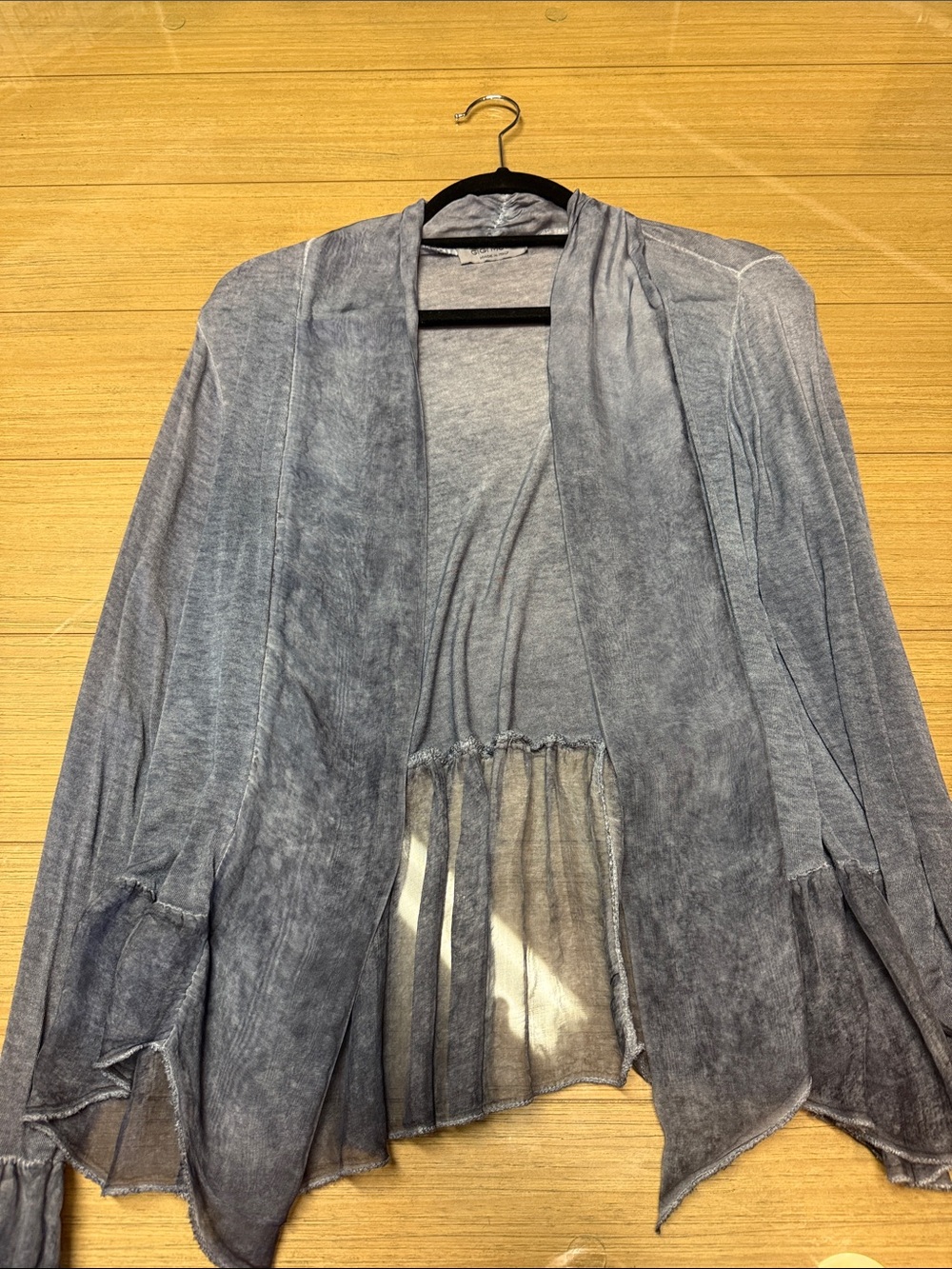 Gigi Moda Made in Italy gray open-front cardigan